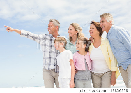 Multi generation family looking away 18836328