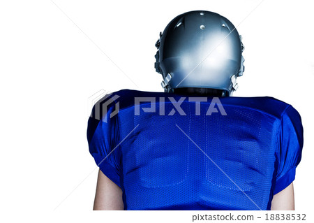 Rear view of American football player Rear view of American football player 18838532