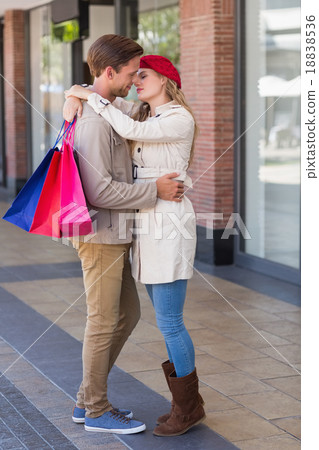 Happy smiling couple about to kiss 18838536