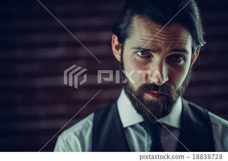 Portrait of serious man Portrait of serious man 18838728