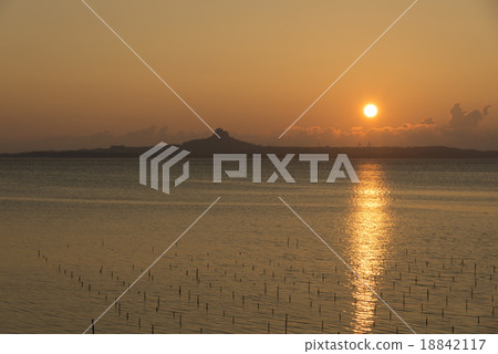 Sunset over Ie Island Sunset over Ie Island 18842117