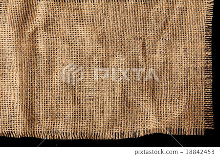 Burlap  on black background 18842453