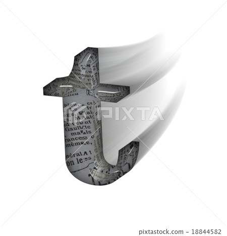 動態玻璃狀字母小寫字母（t）3D標誌 18844582