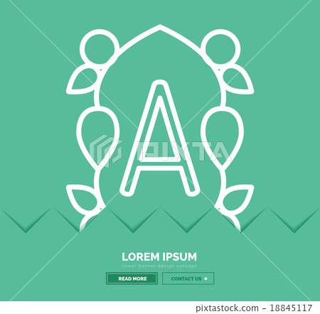 Abstract geometric linear hipster floral icon Abstract geometric linear hipster floral icon 18845117