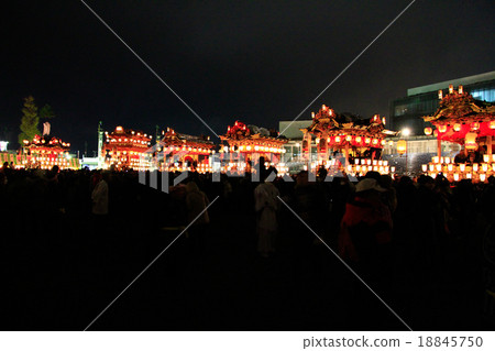 秩父夜祭 玉縣秩父市 日本三大岐山節 12月3日 照片素材 圖片 圖庫