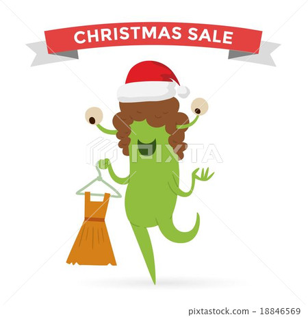 Cartoon cute monsters Christmas sale shopping 18846569