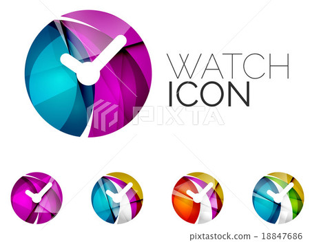 Set of abstract watch icon, business logotype Set of abstract watch icon, business logotype 18847686