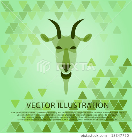 shape of the Goat with geometric background. shape of the Goat with geometric background. 18847750