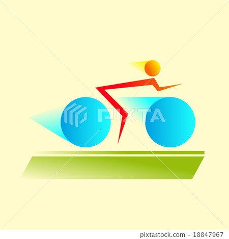 Silhouette of racing cyclist.Cycling road, 18847967