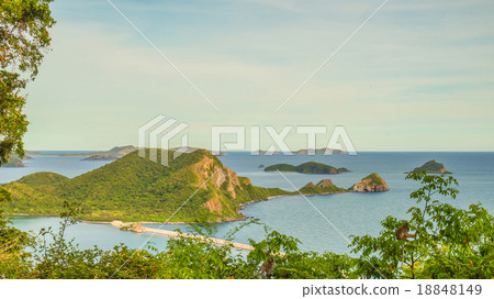high view of sea scape and island 18848149