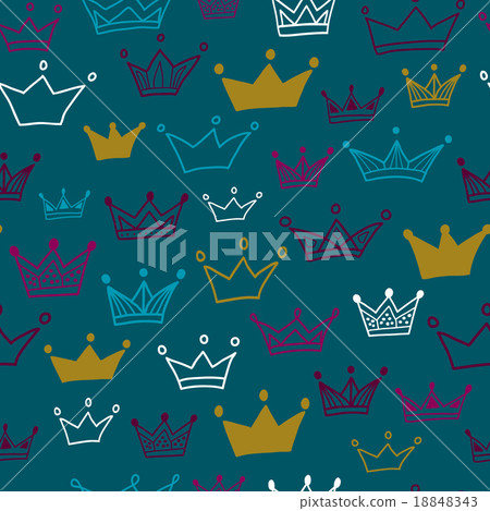 Crowns vector seamless pattern . - Stock Illustration [18848343] - PIXTA