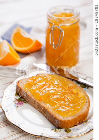 Slices of bread with jam Slices of bread with jam 18848783