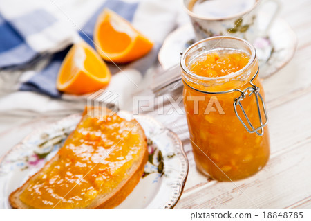 Slices of bread with jam 18848785