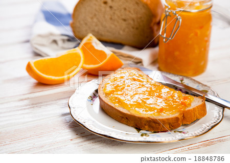 Slices of bread with jam Slices of bread with jam 18848786
