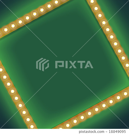 Square frame with glowing light bulb Square frame with glowing light bulb 18849095