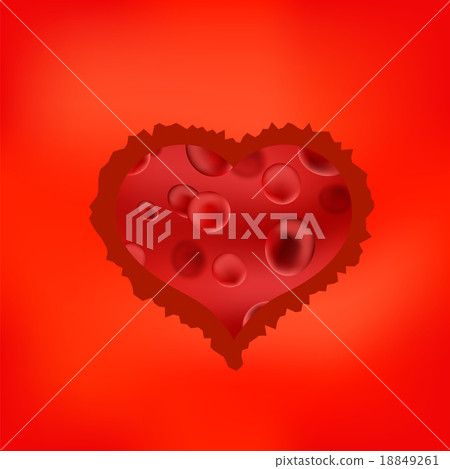 Red Stilized Heart Red Stilized Heart 18849261