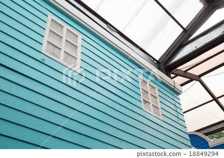 white window on wood wall design vintage white window on wood wall design vintage 18849294