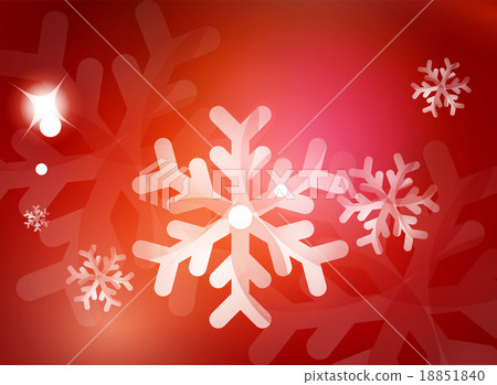 Holiday red abstract background, winter snowflakes 18851840