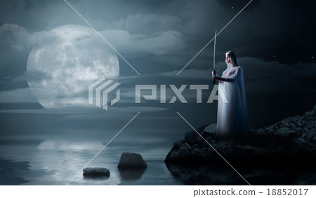 Elven girl on sea coast 18852017