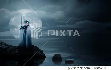 Elven girl on sea coast Elven girl on sea coast 18852019