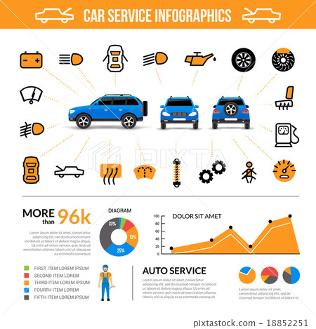 Car Service Infographic Set 18852251