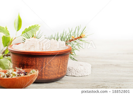 Aromatic bath salt and dried herbs 18852801