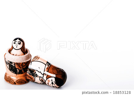 Russian Dolls Matryoshka Isolated on a white  18853128