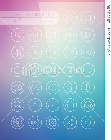 Set of icons for web and user interface design - Stock Illustration ...