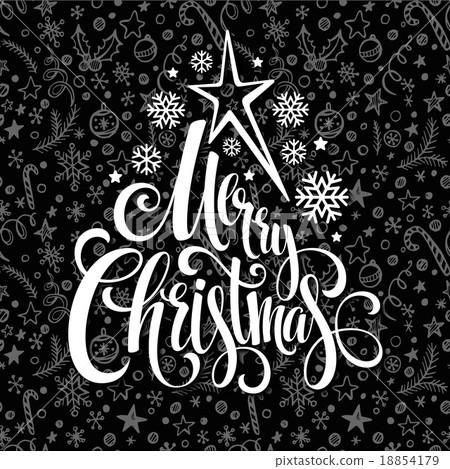Merry Christmas lettering design. Vector Merry Christmas lettering design. Vector 18854179