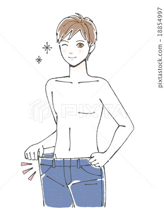 成功節食的男人插圖 成功節食的男人插圖 18854997