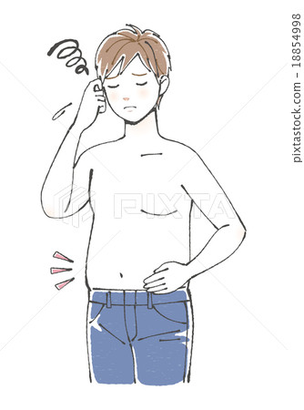 Men illustration suffering from luxury Men illustration suffering from luxury 18854998