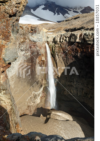 Dangerous Canyon, waterfall on Mutnovsky Volcano 18857031