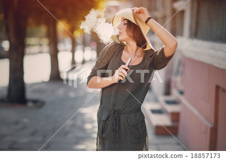 Girl with E-cigarette Girl with E-cigarette 18857173