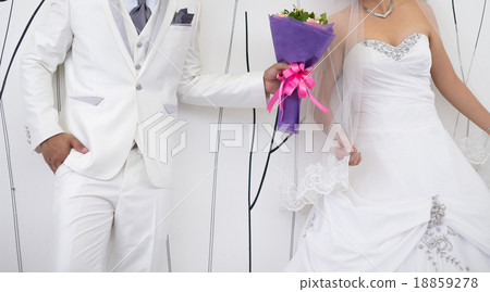 groom give flower to bride groom give flower to bride 18859278