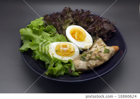 Salad with chicken and egg Salad with chicken and egg 18860624