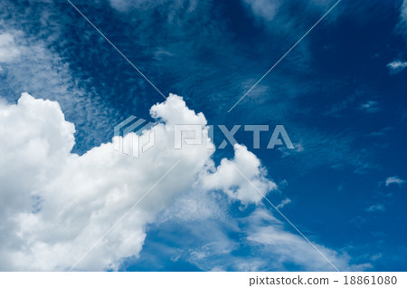 white fluffy clouds with background blue sky 18861080