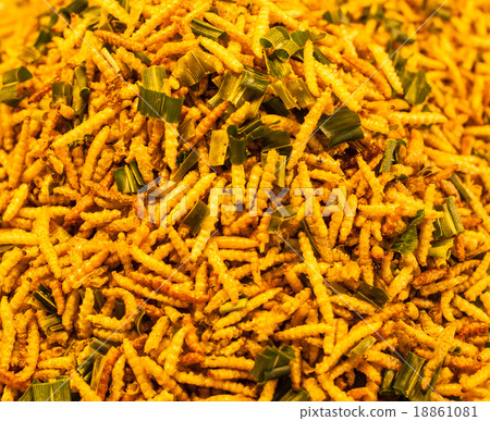 Bamboo Caterpillar fried food Bamboo Caterpillar fried food 18861081