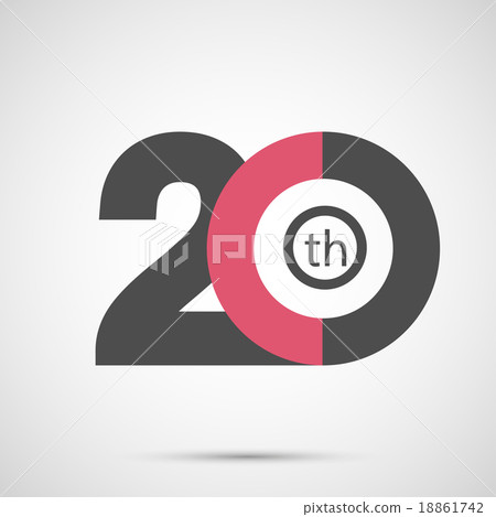 anniversary icon with abstract elements 18861742
