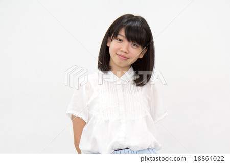 女子初中生的上半身 18864022