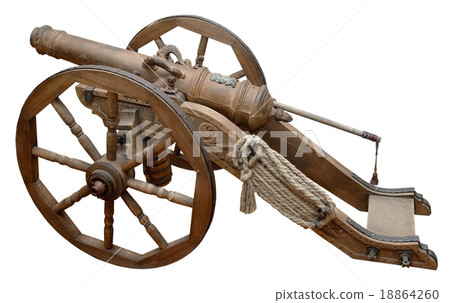 Isolated ancient artillery combat cannon 18864260