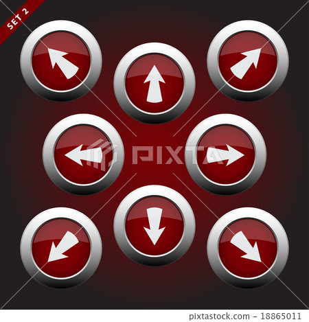 icons with arrows - eight directions - Stock Illustration [18865011 ...