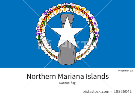 National flag of Northern Mariana Islands with 18866041