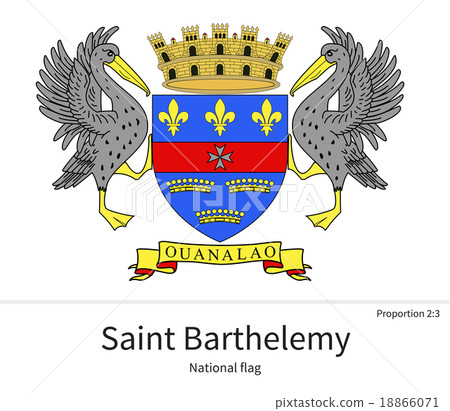 National flag of Saint Barthelemy with correct 18866071