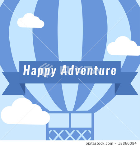 Hot Air Balloon Vintage Vector Background 18866084