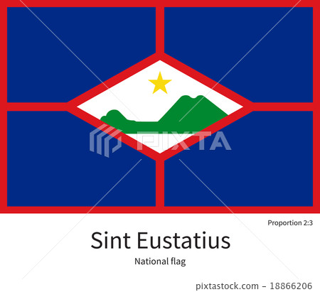 National flag of Sint Eustatius with correct 18866206