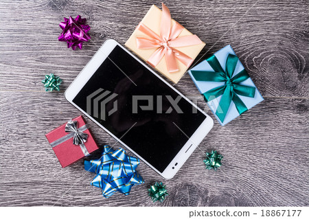 christmas gifts on wood christmas gifts on wood 18867177