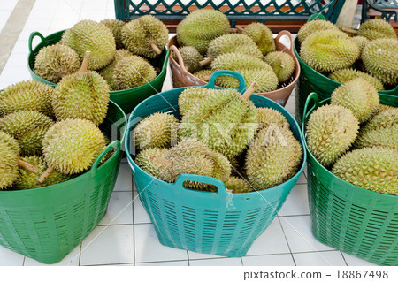 Durian in basket at Thailand's market 18867498