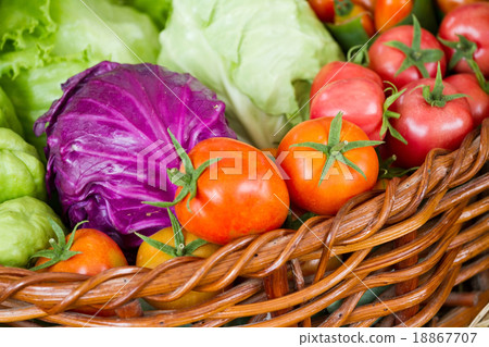 Vegetables in basket 18867707