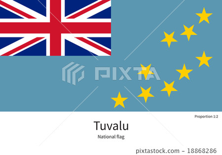 National flag of Tuvalu with correct proportions 18868286