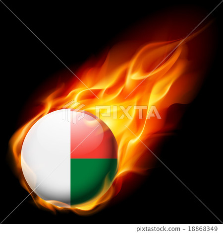 Round glossy icon of Madagascar 18868349